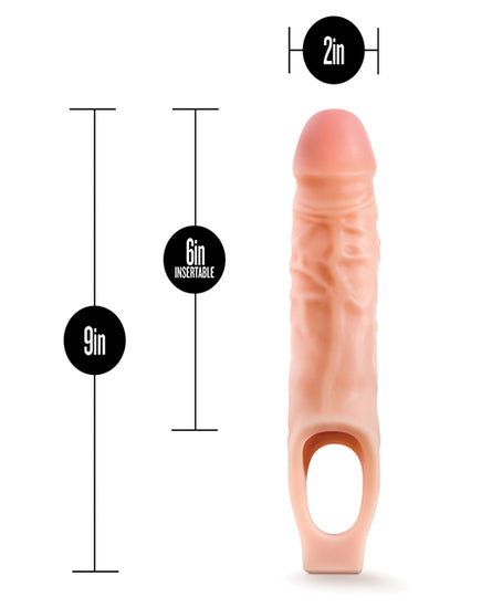 Blush Performance 9" Cock Sheath Penis Extender - Flesh - Empower Pleasure