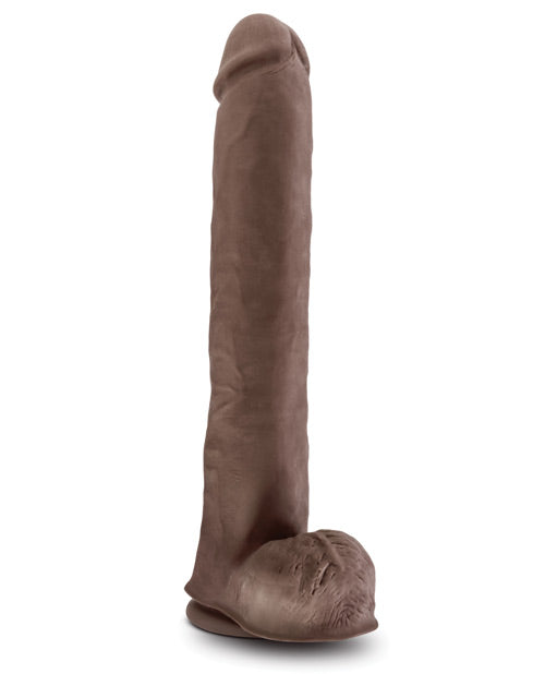 Blush Au Naturel Daddy 14" Sensa Feel Dual Density Dong w/Suction Cup - Chocolate - Empower Pleasure