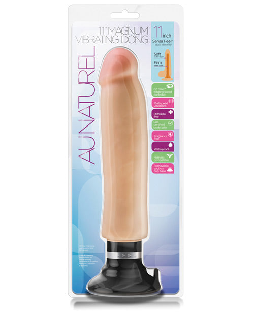 Blush Au Naturel 11" Magnum Vibrating Dong - Beige - Empower Pleasure