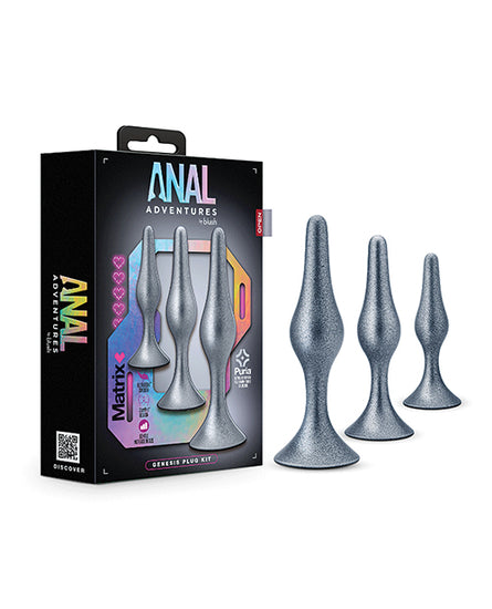 Blush Anal Adventures Matrix Genesis Plug Kit - Silver - Empower Pleasure