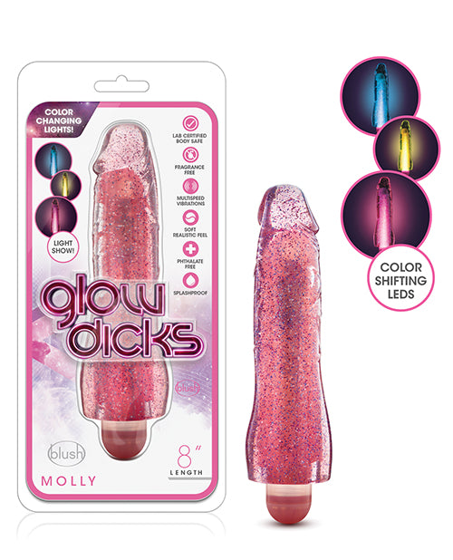 Blush Glow Dicks Glitter Vibrator - Molly