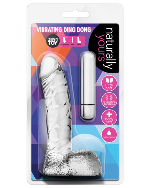 Blush Naturally Yours Vibrating Ding Dong - Clear - Empower Pleasure