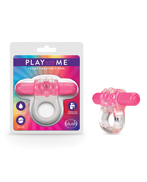 Blush Play With Me Teaser Vibrating C-Ring - Pink - Empower Pleasure