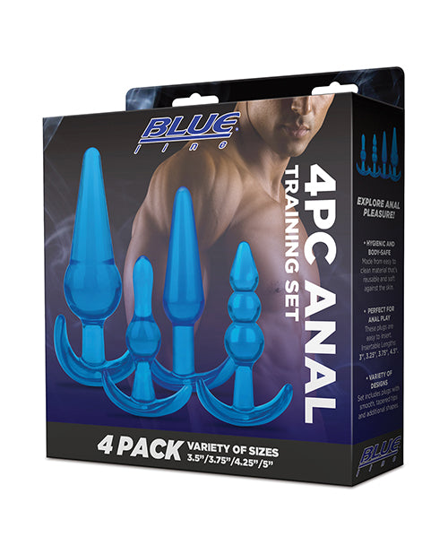 Blue Line C & B 4 pc Anal Training Set - Jelly Blue - Empower Pleasure