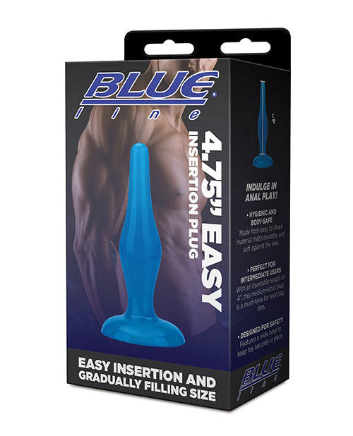 Blue Line C & B 4.75" Easy Insertion Plug - Jelly Blue - Empower Pleasure