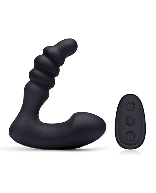 Blue Line Vibrating Prostate Prodder w/ Remote - Black - Empower Pleasure