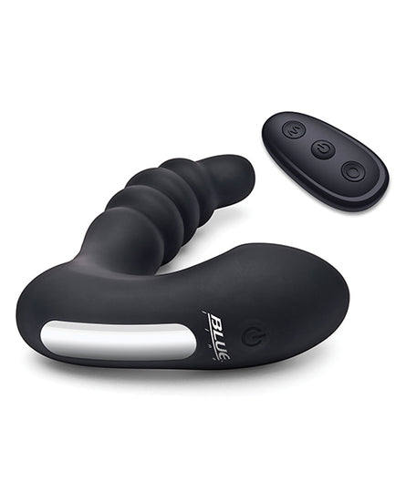 Blue Line Vibrating Prostate Prodder w/ Remote - Black - Empower Pleasure