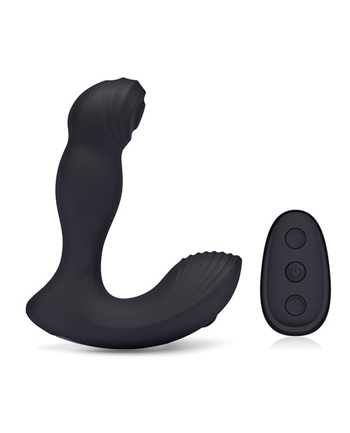 Blue Line Vibrating Prostate Thumper w/ Remote - Black - Empower Pleasure