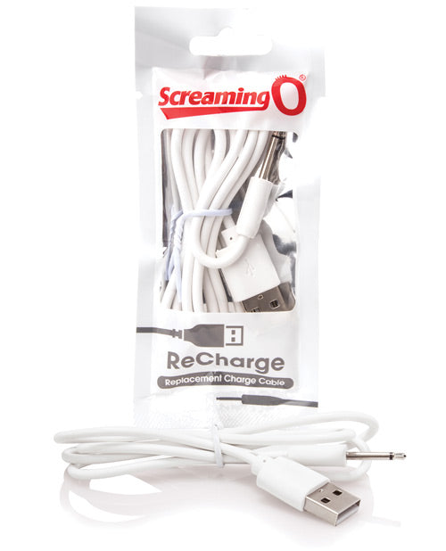 Screaming O Recharge Charging Cable - White - Empower Pleasure