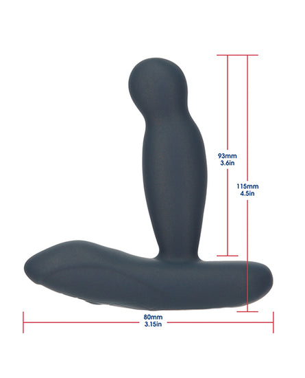Lux Active Revolve 4.5" Rotating & Vibrating Anal Massager - Dark Blue - Empower Pleasure