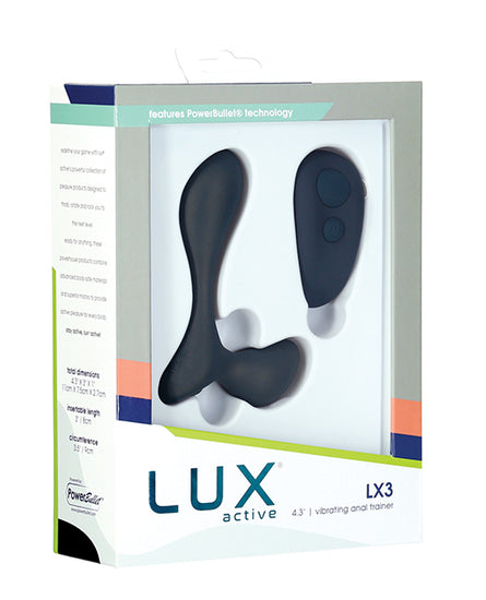 Lux Active LX3 4.3" Vibrating Anal Trainer - Dark Blue - Empower Pleasure