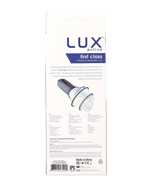 Lux Active First Class Rotating Masturbator Cup - Empower Pleasure