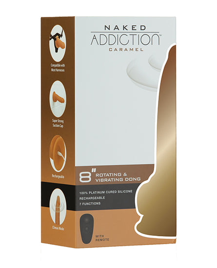 Naked Addiction 8" Dual Density Silicone Dildo - Caramel - Empower Pleasure