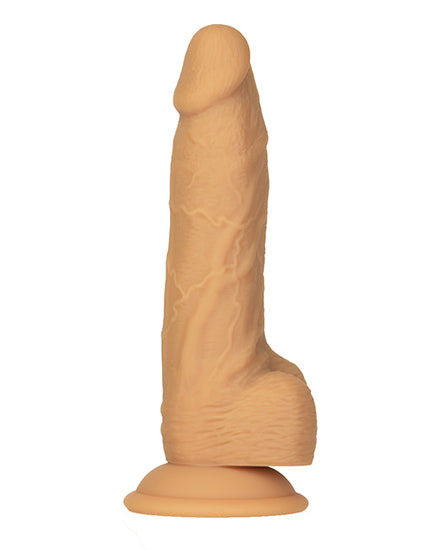 Naked Addiction 8" Rotating & Vibrating Dong w/Remote - Caramel - Empower Pleasure