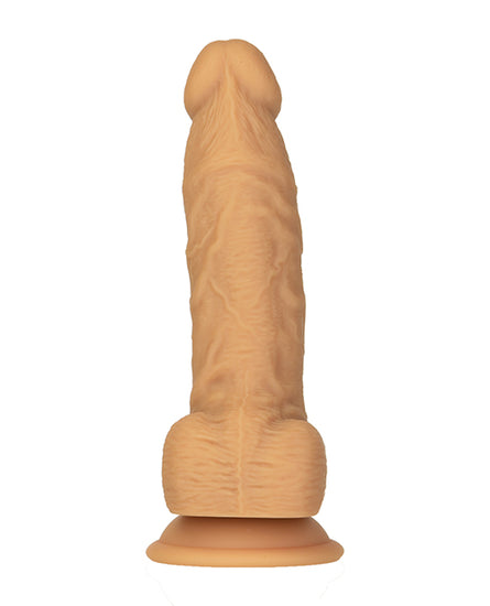 Naked Addiction 8" Rotating & Vibrating Dong w/Remote - Caramel - Empower Pleasure