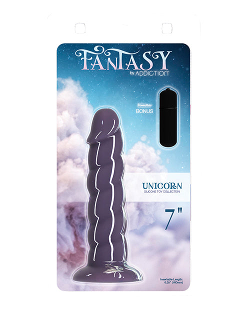 Fantasy Addiction 7" Unicorn Dildo - Purple - Empower Pleasure