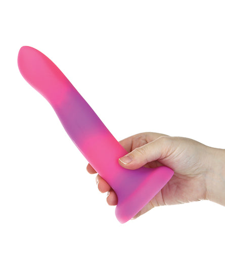 The Rave - 8" Glow-in-the-Dark Dong - Pink/Purple - Empower Pleasure