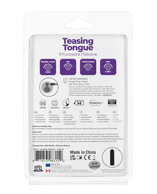 Teasing Tongue - 9 Functions Purple - Empower Pleasure