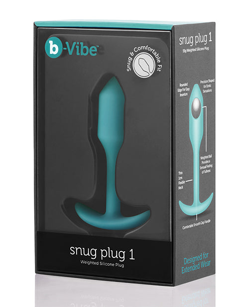 b-Vibe Weighted Snug Plug 1 - 55g - Mint - Empower Pleasure