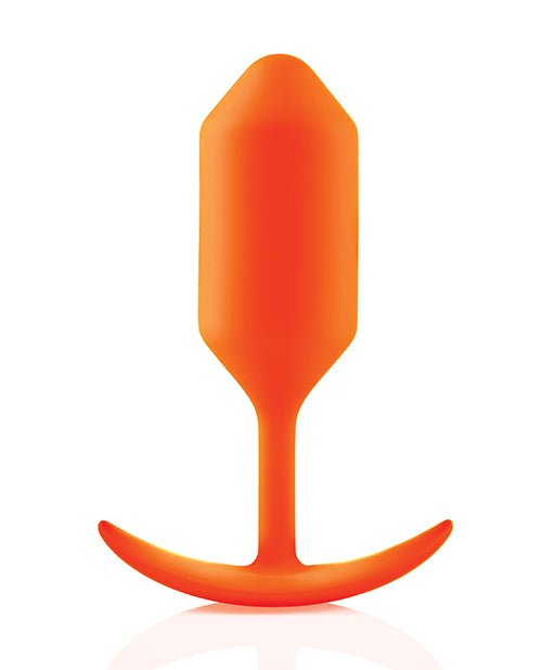 b-Vibe Weighted Snug Plug 3 - 180 g - Orange - Empower Pleasure