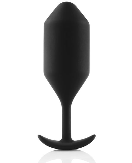b-Vibe Weighted Snug Plug 4 - 257 g - Black - Empower Pleasure
