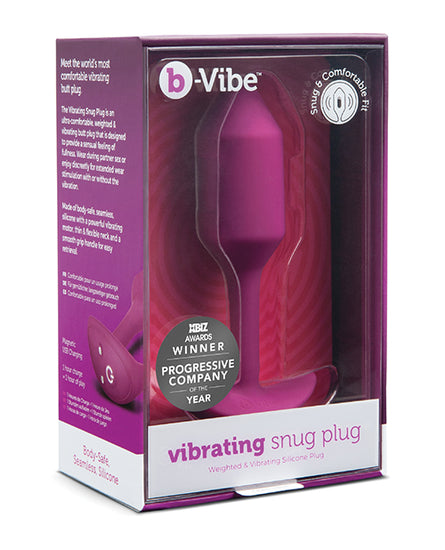 b-Vibe Vibrating Weighted Snug Plug - Medium - Empower Pleasure
