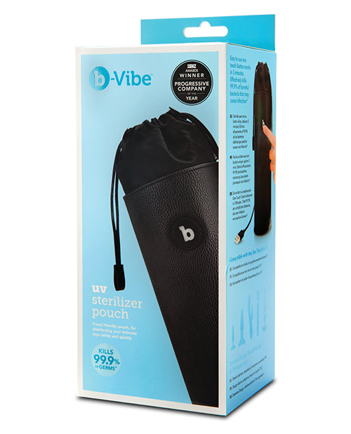 b-Vibe UV Sterilizer Pouch w/USB Cord - Black - Empower Pleasure