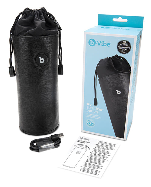 b-Vibe UV Sterilizer Pouch w/USB Cord - Black - Empower Pleasure