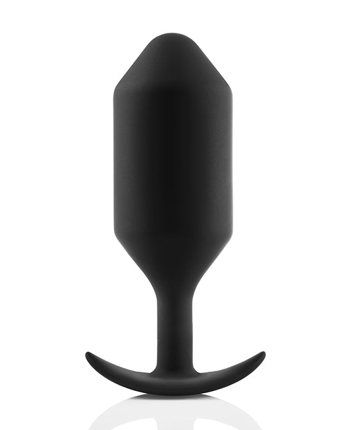 b-Vibe Weighted Snug Plug 6 - 515 g - Black - Empower Pleasure