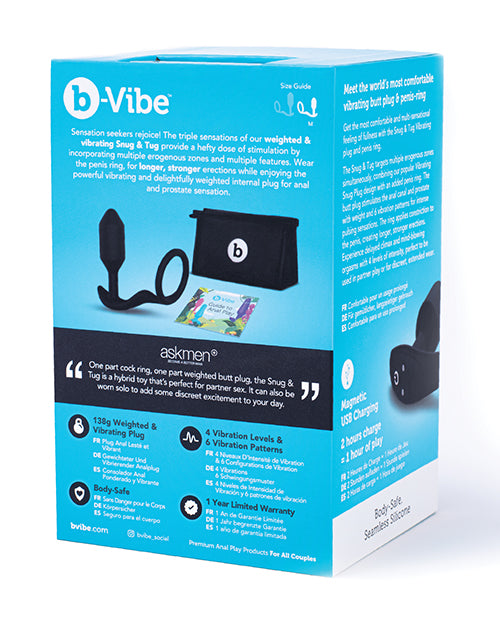 b-Vibe Vibrating Snug & Tug - Medium - Black