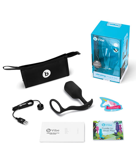 b-Vibe Vibrating Snug & Tug - XL - Black - Empower Pleasure