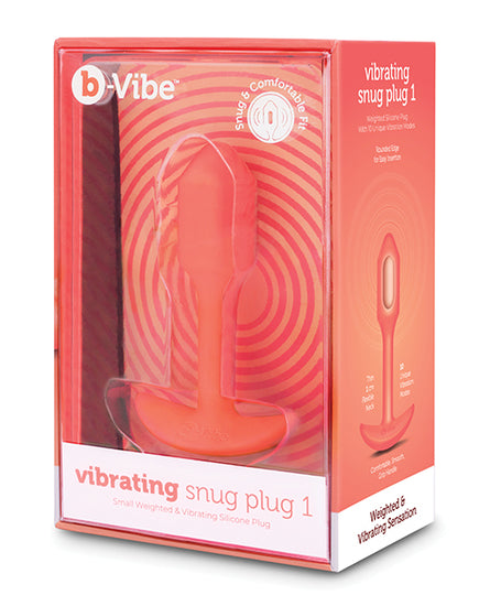 b-Vibe Vibrating Snug Plug - Small - Orange - Empower Pleasure