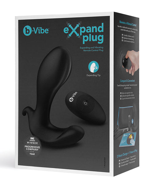 b-Vibe Expand Plug - Black - Empower Pleasure