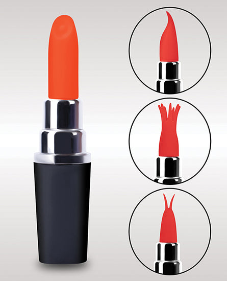 Xgen Bodywand Date Night Kiss Kiss Lipstick Vibe - Black/Red - Empower Pleasure