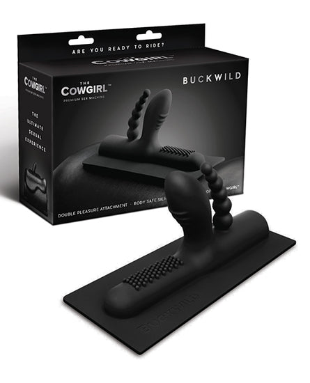 The Cowgirl Buckwild Silicone Attachment - Black - Empower Pleasure