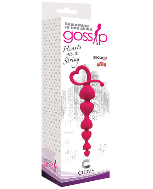 Curve Novelties Gossip Hearts on a String - Magenta - Empower Pleasure