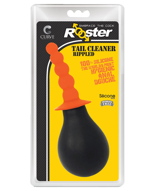 Curve Novelties Rooster Tail Cleaner Rippled - Orange - Empower Pleasure