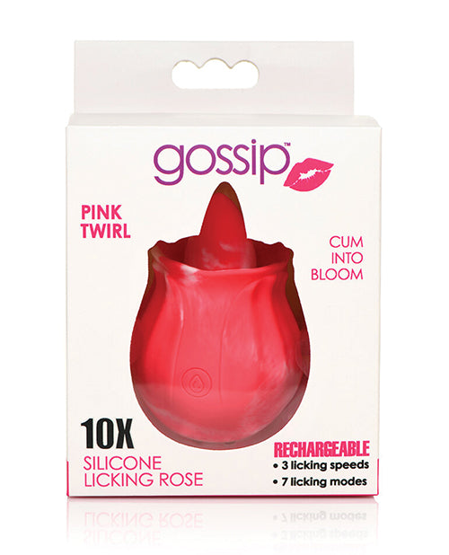 Curve Novelties Gossip Licking Rose - Pink Twirl - Empower Pleasure