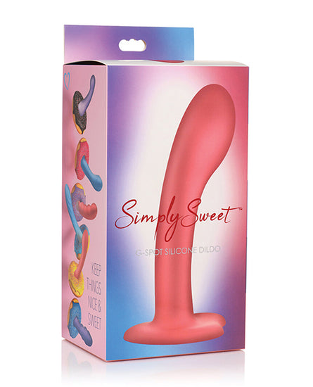 Curve Toys Simply Sweet 7" G Spot Silicone Dildo - Pink - Empower Pleasure