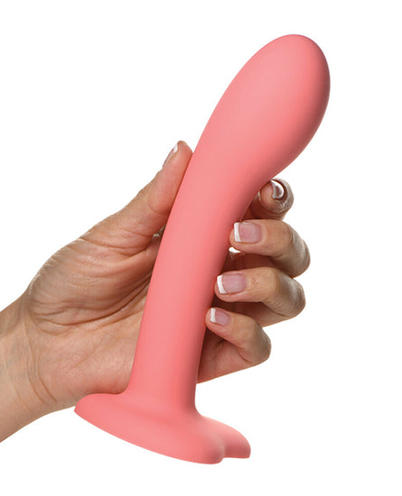 Curve Toys Simply Sweet 7" G Spot Silicone Dildo - Pink - Empower Pleasure