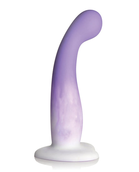 Curve Toys Simply Sweet 7" Slim G Spot Silicone Dildo - Purple/White - Empower Pleasure
