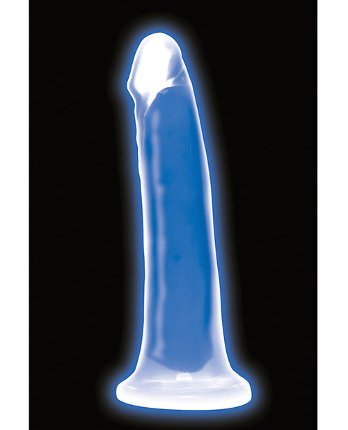 Curve Toys Lollicock 7" Glow In The Dark Silicone Dildo - Blue - Empower Pleasure