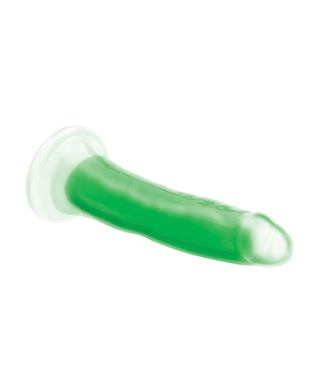 Curve Toys Lollicock 7" Glow In The Dark Silicone Dildo - Green - Empower Pleasure