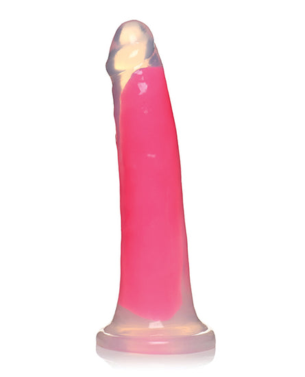 Curve Toys Lollicock 7" Glow In The Dark Silicone Dildo - Pink - Empower Pleasure