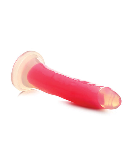 Curve Toys Lollicock 7" Glow In The Dark Silicone Dildo - Pink - Empower Pleasure