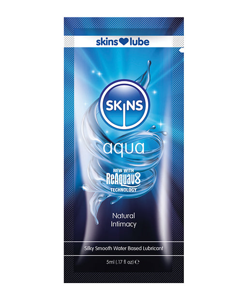 Skins Aqua Water Based Lubricant - 5 ml Foil - Empower Pleasure