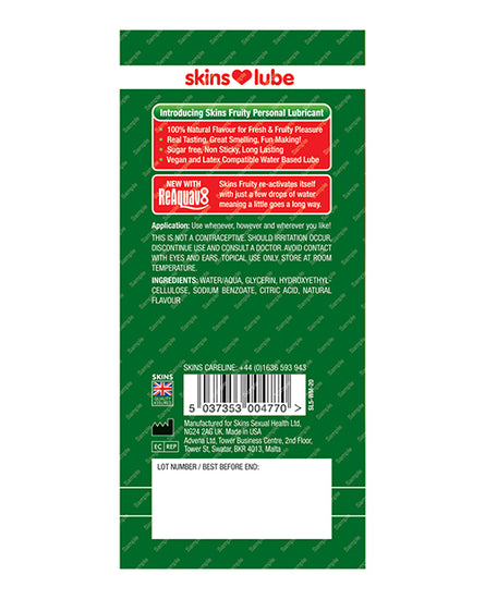 Skins Water Based Lubricant - 5 ml Foil Watermelon - Empower Pleasure
