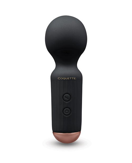 Coquette The Small Wonder Mini Wand - Black/Rose Gold - Empower Pleasure