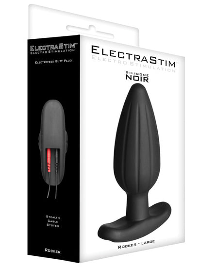 ElectraStim Silicone Noir Rocker Butt Plug - Large - Empower Pleasure