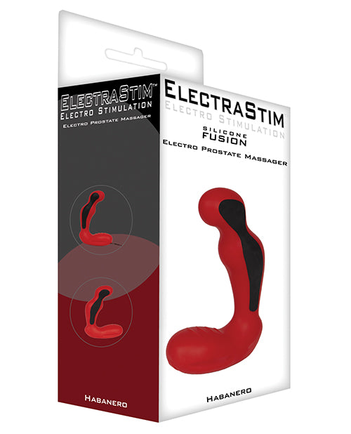ElectraStim Silicone Fusion Habanero Prostate Massager - Red/Black - Empower Pleasure